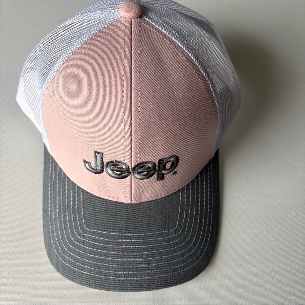 Jeep Pink Front Panel with Gray Bill Trucker Hat - Picture 2 of 6
